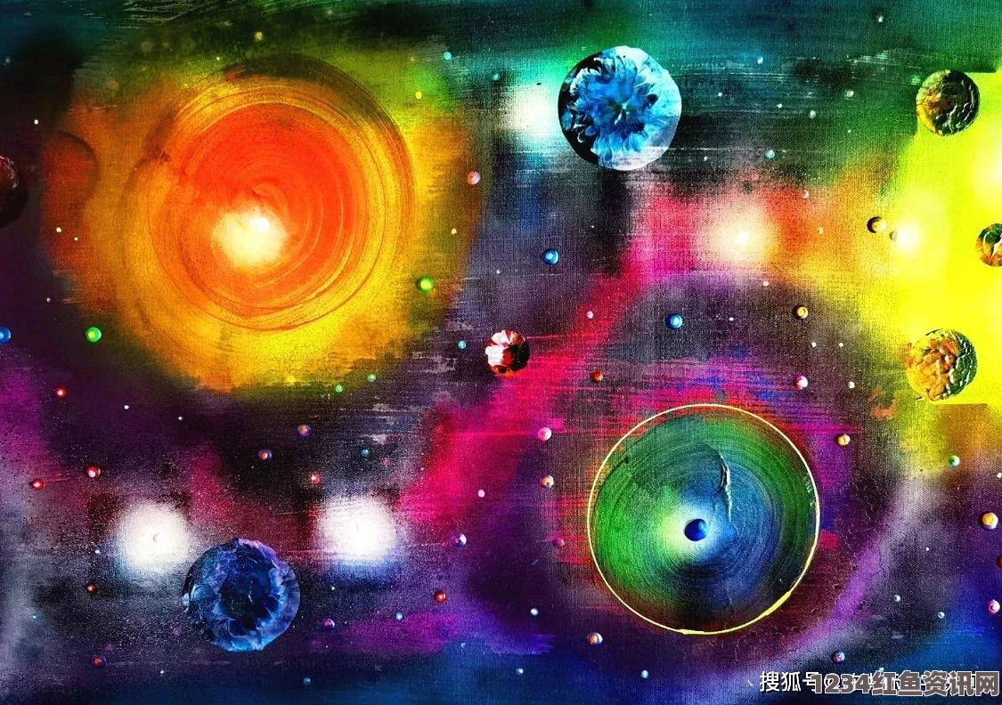 浩瀚宇宙的艺术描绘，色彩艳丽的星际画卷引发无限遐思