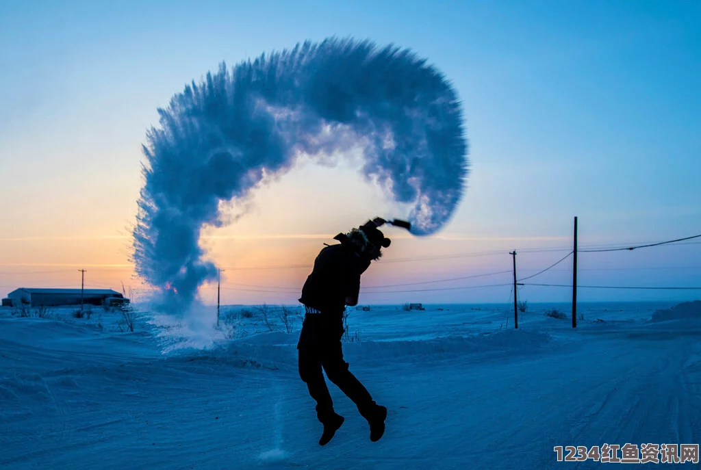 北极奇景，热茶凝固之美，自然与艺术交融的壮丽画卷