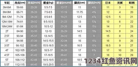 欧美尺码、日本尺码与美国尺码之间的换算技巧，助你轻松选择合适尺寸