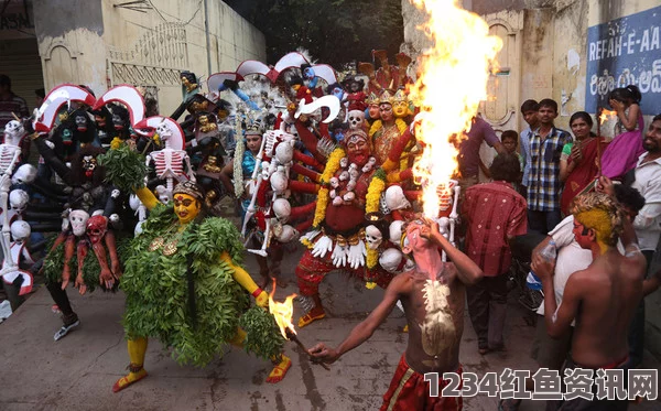 印度民众的奉食节庆典，舞蹈、祭品与母神的荣光