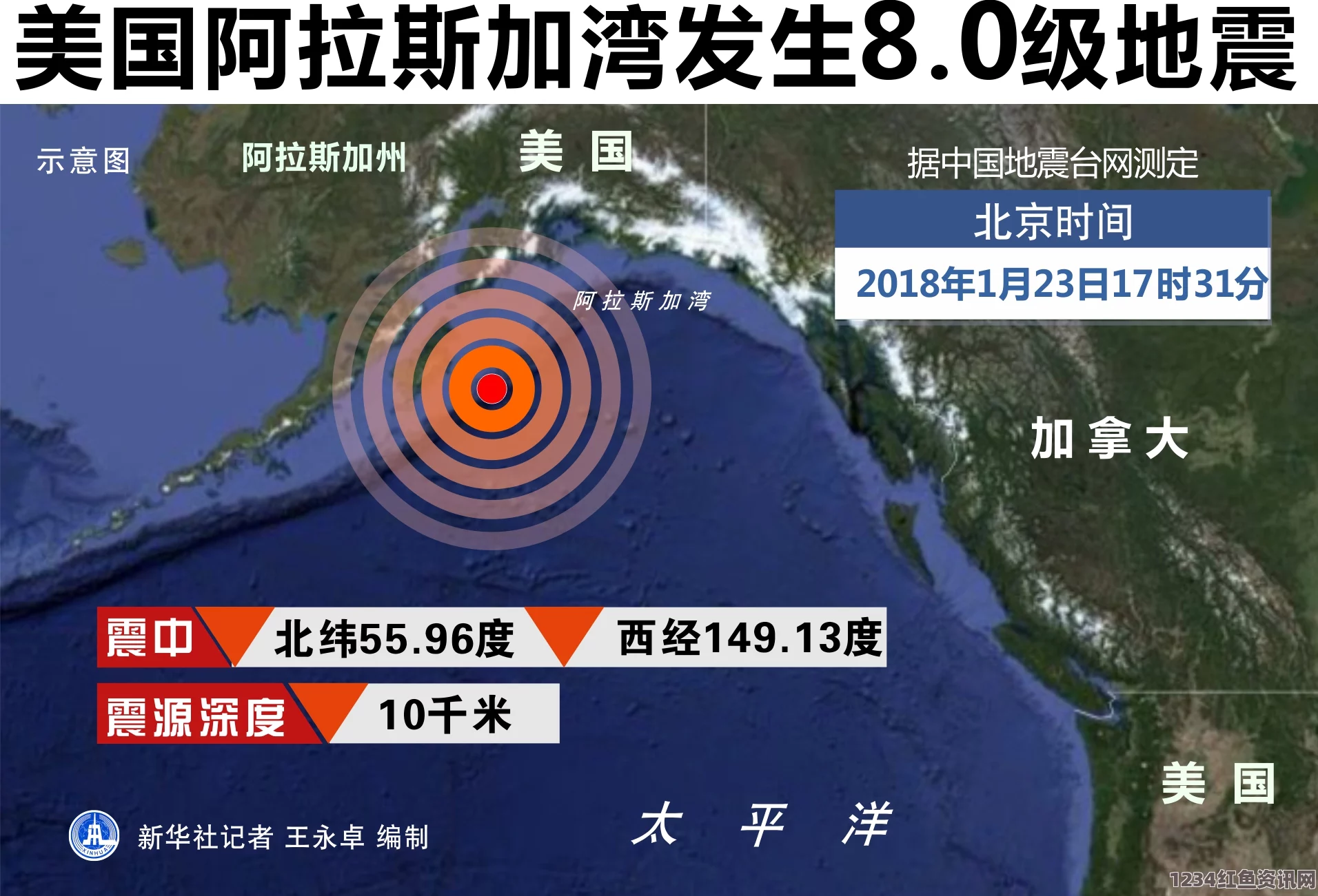 美国阿拉斯加州遭遇强烈地震袭击，6.6级地震震动全州，深度惊人，附图解析